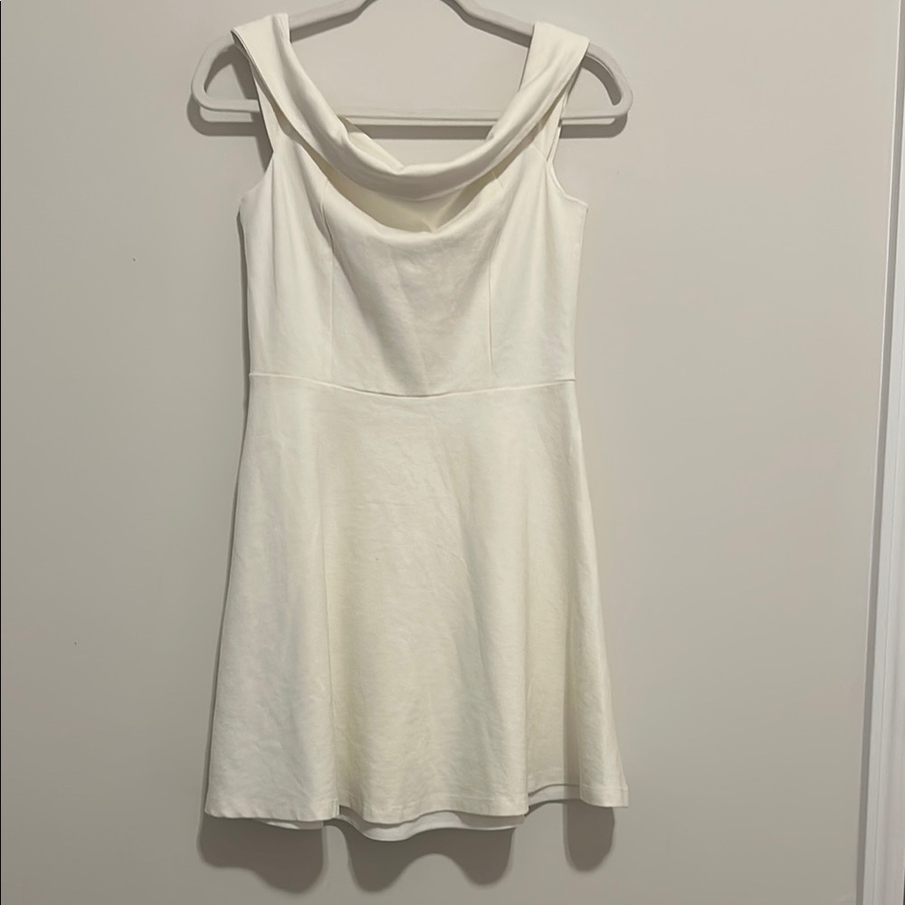 Lulu's size M beige woman A-Line Cap Sleeve Mini Dress - Picture 2 of 9